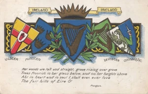 Irish Life 4 Provinces of Ireland Ulster Leinster Munster Connaught Mangan Verse - Picture 1 of 2