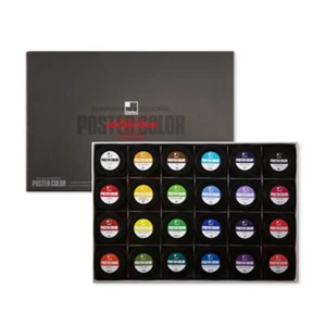 SHINHAN Professional Poster Color Paint 40ml Jar 24 Color Set - A Type - Picture 1 of 2