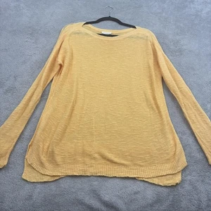 Maglione Eileen Fisher misto lino biologico donna S giallo leggero spiaggia - Foto 1 di 15