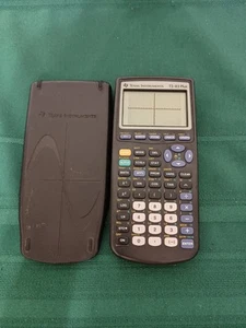 Texas Instruments TI-83 Plus Graphing Calculator Black With Slide Cover TESTED - Picture 1 of 13