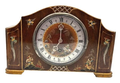 Vintage Chinoiserie Mantel Clock Highly Decorative - Not Working Spares/Repairs - Image 1 of 4