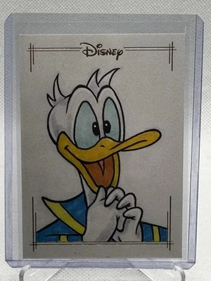 2025 Topps Chrome Disney DONALD DUCK Sketch 1/1 By Vincenzo Chenduz D’Ippolito - Image 1 of 2