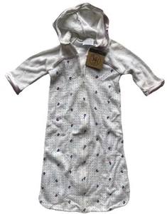 Abito elastico vintage bambino Dior Layette barche a vela unisex con cappuccio zip fino a 11 libbre - Foto 1 di 8