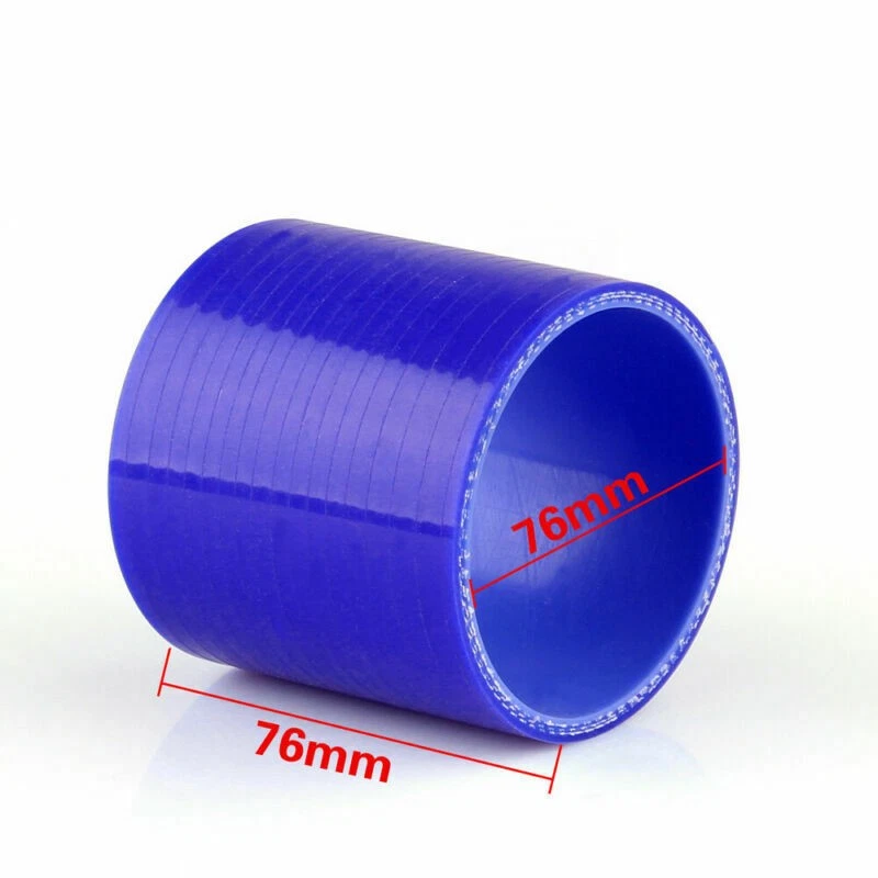 Straight 0 Degree 76mm Silicone Pipe Hose Coupler Intercooler Turbo blue Foto 1 de 3