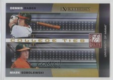 2008 Donruss Elite Extra Edition College Ties Gold Mark Sobolewski Dennis Raben