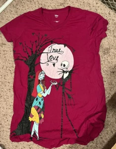 Disney Store Nightmare Before Christmas Jack Sally True Love Sleep Shirt Dress - Picture 1 of 3