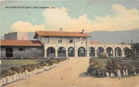 B88/ Santa Barbara California Ca Postcard c1910 Southern Pacific Railroad Depot