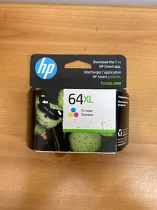 Oryginalny OEM ZAPIECZĘTOWANY / NOWY WKŁAD HP 64XL TriColor N9J91AN 3/25+ - Zdjęcie 1 z 2