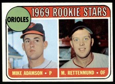 1969 Topps 1969 Rookie Stars Mike Adamson/M. Rettenmund  EX-MINT Baltimore