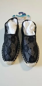 Mandalay Bay Women's Black Slip-on Espadrille Slippers Size 9 - Picture 1 of 6