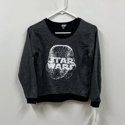 Sudadera Star Wars Niñas XL Gris Negro Pullover Disney Sequence Storm Trooper Foto 1 de 4