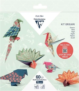 Clairefontaine 95382C - Origami Set mit 60 Blatt 10x10cm - 15x15cm - 20x20cm 70g - Bild 1 von 5