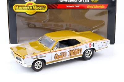 1:18 ERTL 1966 Pontiac GTO Coupe GeeTO Tiger Oro Metallico/ Bianco - Immagine 1 di 4