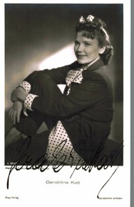 Geraldine Katt Original Signature On Ross Card No. 7617 D