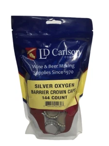LD Carlson Company Silver Oxygen Barrier Crown Caps 144 Count - Picture 1 of 5