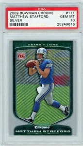 2009 Bowman Chrome Matthew Stafford Silver Refractor RC ROOKIE /99 PSA 10 🔥📈 - Picture 1 of 2