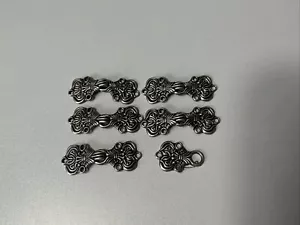 (5) Sets Swirl Flower Cape Cloak Clasp Fastener Sew On Hooks Eyes Clips X21 - Picture 1 of 4