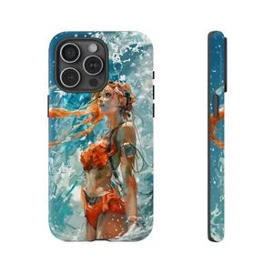 For iPhone, Galaxy, Pixel Cover Case - Anime Orange Girl Ocean Waves - Picture 1 of 180