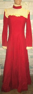 vintage amazing hand made custom maxi dress size M Medium very very rare - Picture 1 of 8