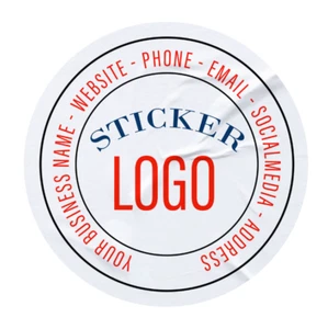 PERSONALISED ROUND PRINTED STICKERS CUSTOM LOGO LABELS (( 37mm )) GLOSS / MATTE - Picture 1 of 11