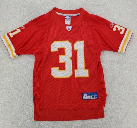 Kansas City Chiefs Priest Holmes 31 Reebok Boys Jersey Red Mesh M 10-12 Nice Cover