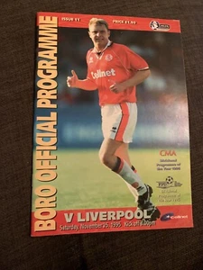 1995 Middlesbrough V Liverpool Football Programme - Picture 1 of 2