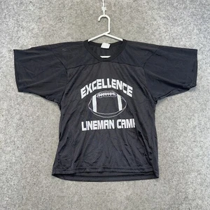 VINTAGE Riddell Football Jersey Boys M Black Crop Graphic Nylon USA Made 90s - Picture 1 of 8