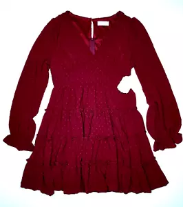 Altar'd State A-Line V-Neck Lace Dress Size L Ruffle Boho Lace Bell Sleeve Lined - Picture 1 of 12