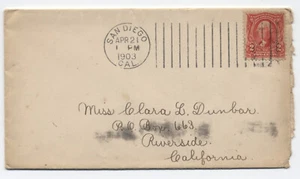 1903 San Diego CA Barr-Fyke Machine Cancel Cover [H.2376] - Bild 1 von 3