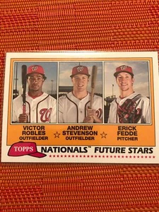 2018 Topps Archives '81 Future Stars Victor Robles/Andrew Stevenson/Erick Fedde - Foto 1 di 2