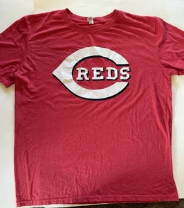 Anvil Cincinnati Reds MLB Large Logo Screen Print Men’s Baseball Tee T-Shirt - Picture 1 of 6