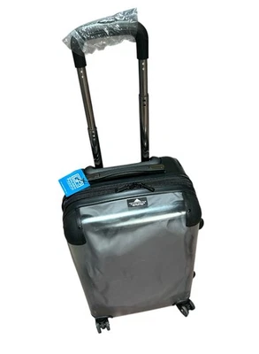 Прозрачный передний жесткий чехол передний карман серый черный чемодан ручная кладь спиннер 22 дюйма - Изображение 1 из 4