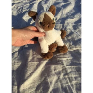 Webkinz Siamese Cat Plush HM160 No Code Ganz Stuffed Animal Small Toy Plus Kitty - Picture 1 of 10