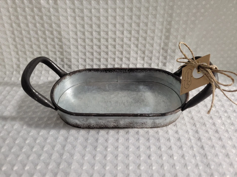 Mud Pie Galvanized Tray 6 x 3.25 x 1 - Image 1 of 4