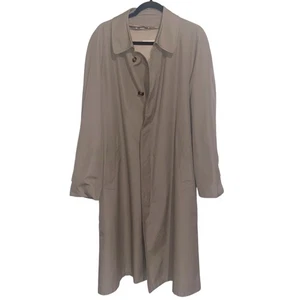 Brooks Brothers Trench Coat Mens 40 L Wool Lined Old Money Vintage USA Preppy - Picture 1 of 14