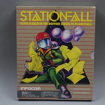 Stationfall (IBM, 1987) Rare Vintage Infocom MS-DOS 2.0 Complete CIB w/ Patch - Image 1 of 4