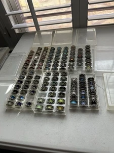 FADEN VINTAGE NÄHMASCHINENSPULEN KONVOLUT 120 METALL SAMMLERSPULEN - Bild 1 von 18