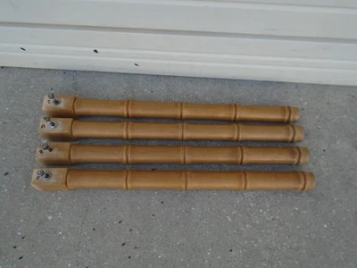 Juego 4 patas de bambú sintético para mesa de comedor escritorio consola Regencia Indias Occidentales retro Foto 1 de 4