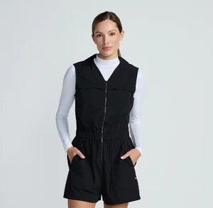 NWT PXG Parsons Xtreme Golf Sleeveless Collared Zip-Up Romper Black Women's XL - Picture 1 of 18
