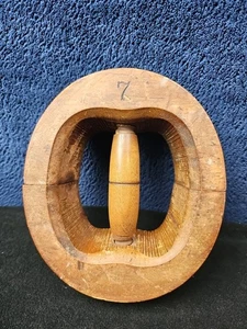 Vintage Wood Hat Stretcher Millinery Tool Wooden Adjustable 7" Rustic Style - Picture 1 of 9
