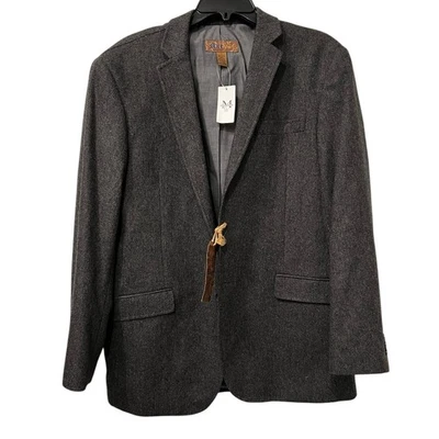 Pronto Uomo Men’s Gray Herringbone Wool Blend Blazer Sports Coat Size L 40 NWT - Image 1 of 4