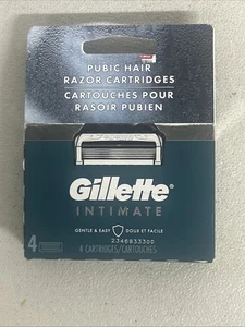 Neu Gillette Intim Schamhaar Rasierer Patronen 4 Rasierklingen Nachfüllpackungen - Bild 1 von 1