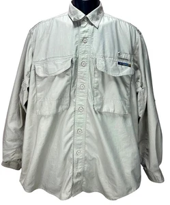 ExOfficio Mens Beige Fishing Adventure Travel Shirt Medium - Picture 1 of 6
