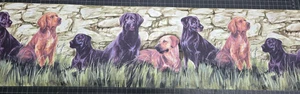 Dogs Wallpaper Border Black Lab Retriever Wall Decor Hunting Cabin Lodge TM75052 - Picture 1 of 8