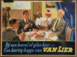 Carton publicitaire d'époque Van Lier charcuterie - Hollande /RSC8 - Imagen 1 de 2