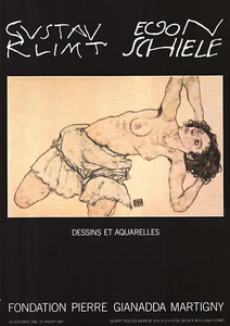 Gustav Klimt - Egon Schiele ORIGINAL Schweizer Museums-Plakat von 1986 - Picture 1 of 1