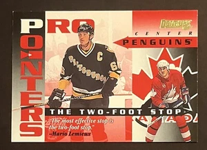 1995-96 DONRUSS MARIO LEMIEUX #14 PRO POINTERS CANADA PITTSBURGH PENGUINS HOF - Picture 1 of 2