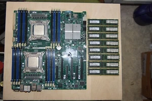 Dual Xeon Workstation MB Supermicro X9Dai, 2x Xeon E5-2640 V2, 64GB DDR3 RAM - Photo 1/4