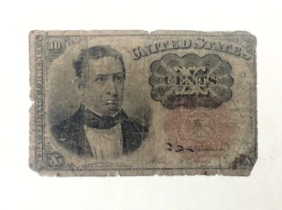 ~  TEN 10 CENTS FIFTH / 5TH ISSUE FRACTIONAL CURRENCY MEREDITH - FREE SHIPPING - Image 1 of 2