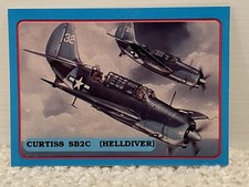 1988 Bob Hill Classic Aircraft Collector Card Curtiss SB2C Helldiver  #47